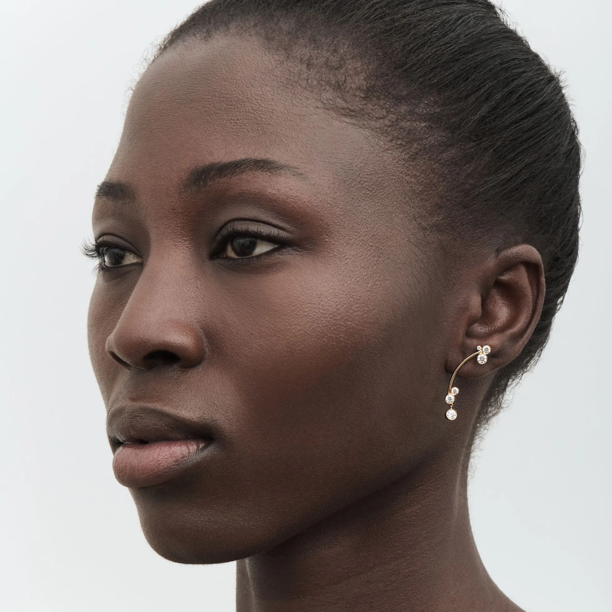 Sophie Bille Brahe Grande Stella Diamant Ørering EA25_BW33P_WH_R