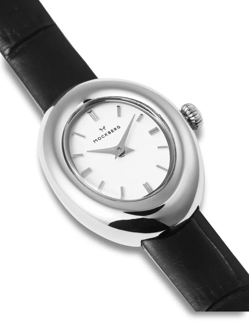Mockberg Belle Oval Leather Steel MB1415