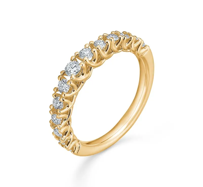 Mads Z Crown Princess Ring 14 kt. rødguld m. 0,50 ct diamant 1541950