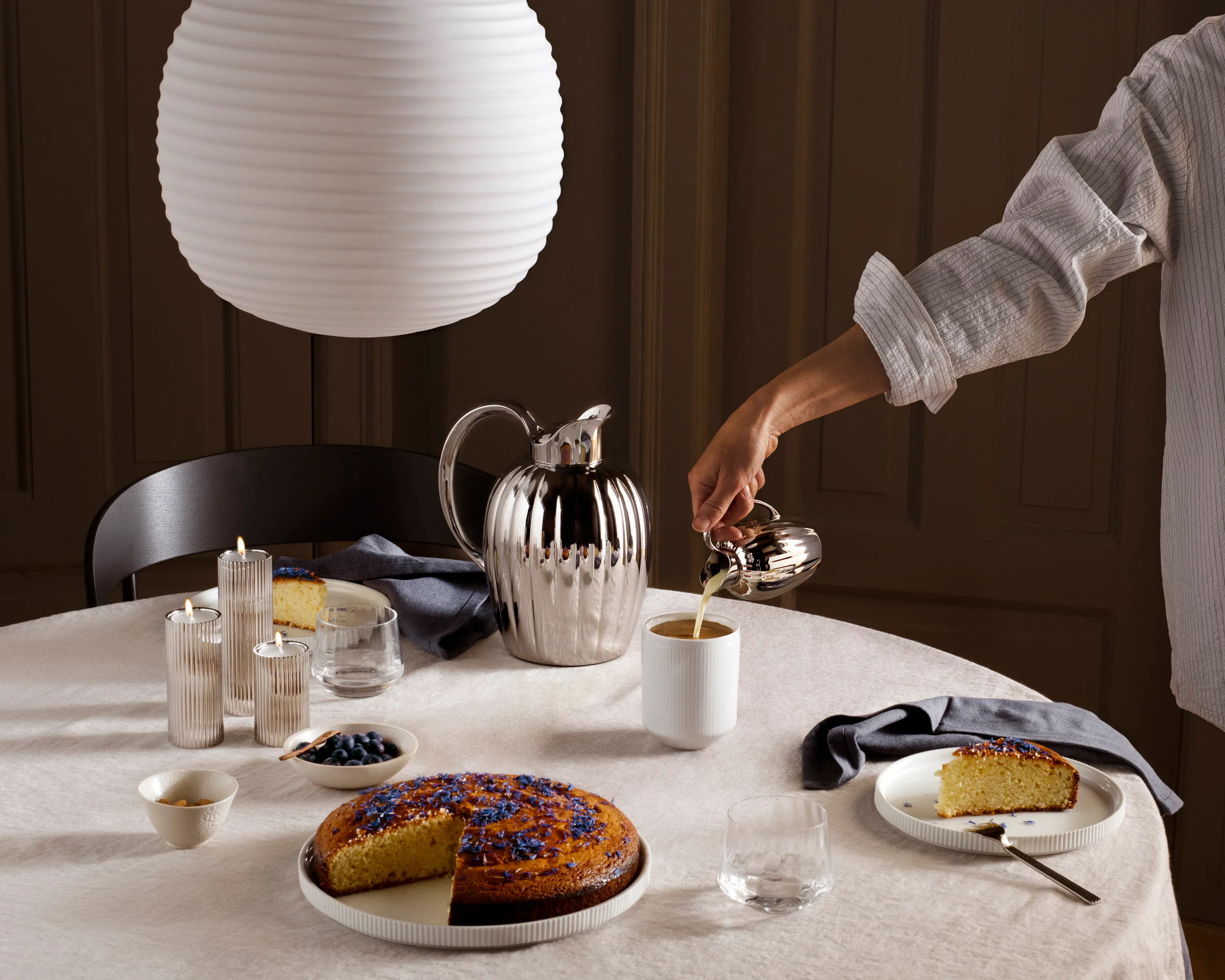 Georg Jensen Bernadotte Fyrfads-/kertelyseholdersæt 3 Dele 10019290 