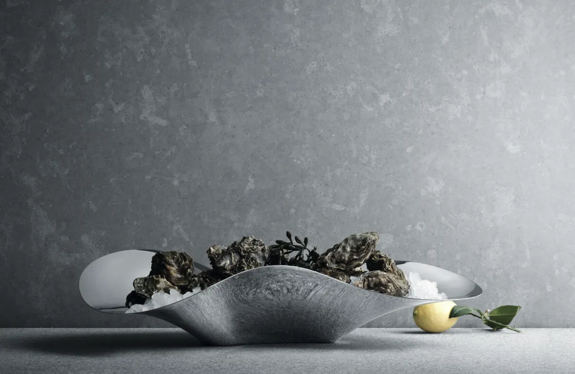 Georg Jensen INDULGENCE ØSTERS FAD RUSTFRIT STÅL BLANK 3586857