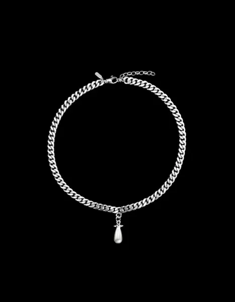 Maria Nilsdotter Chunky Chain Drop Pearl Halskæde MD-02-NEB-63