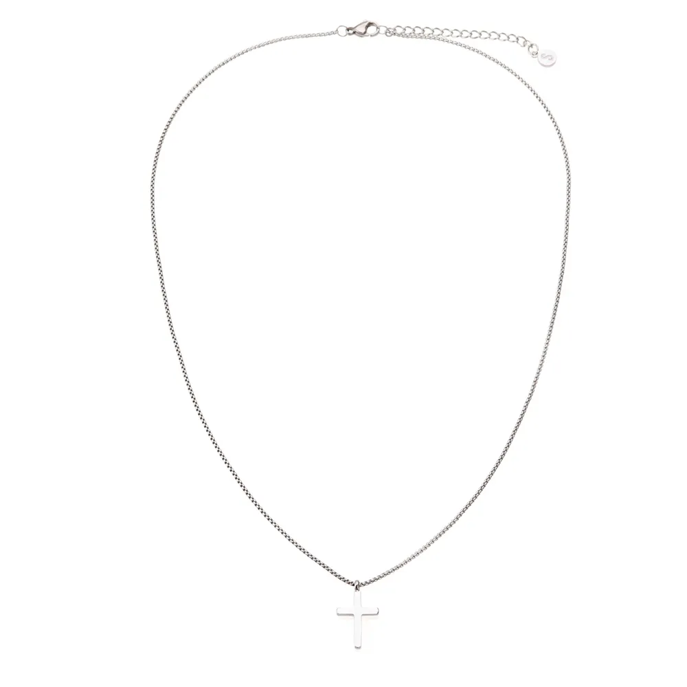 SAMIE Cross Halskæde Stål x2014sws