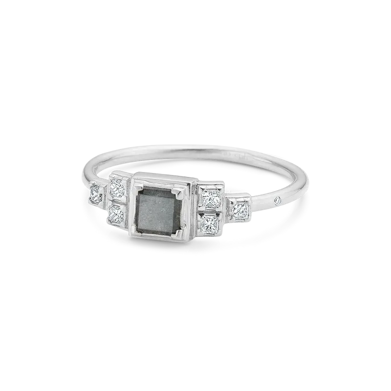 Ro Copenhagen Raw diamantring - 18kt Hvidguld R116W103