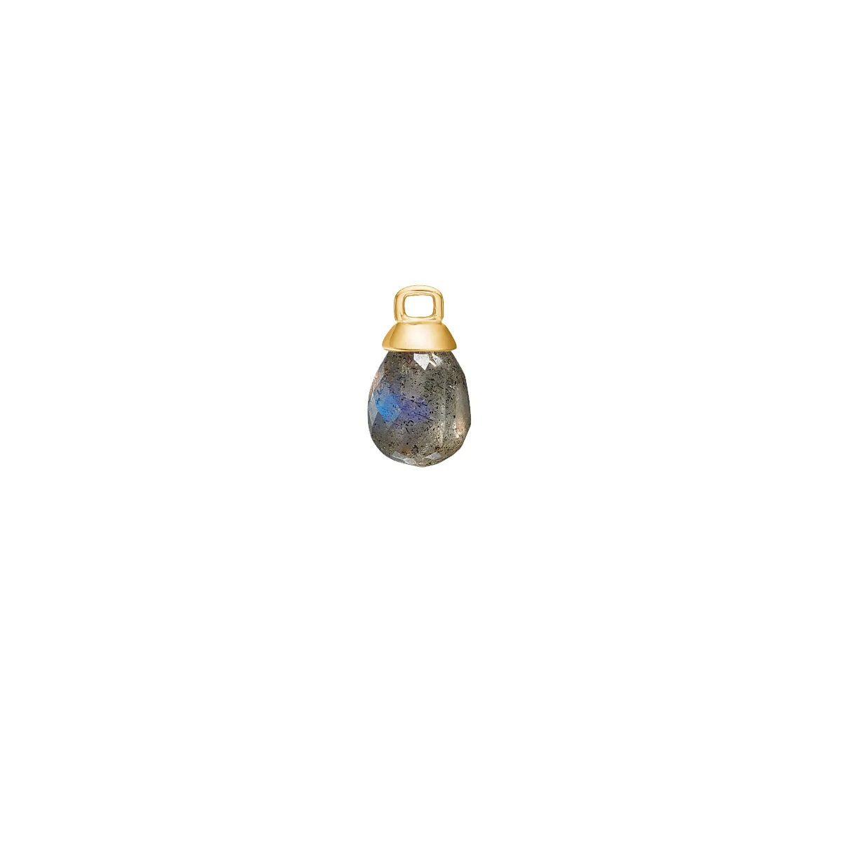Carré 10-Karat charm med Labradorit TLH 4357 LB 1pc.