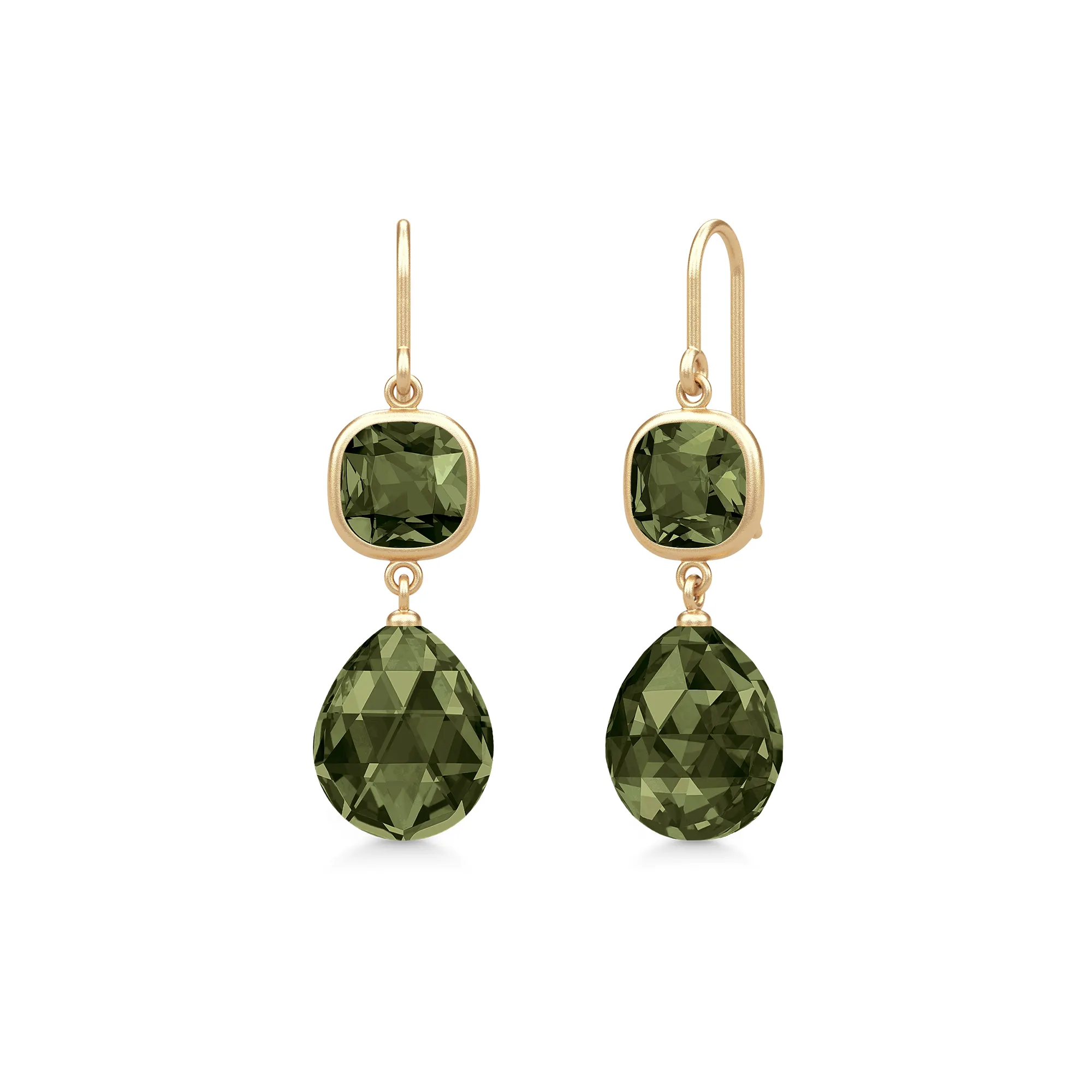 Julie Sandlau Olivia Øreringe Olive Green HKS728GDOLCR