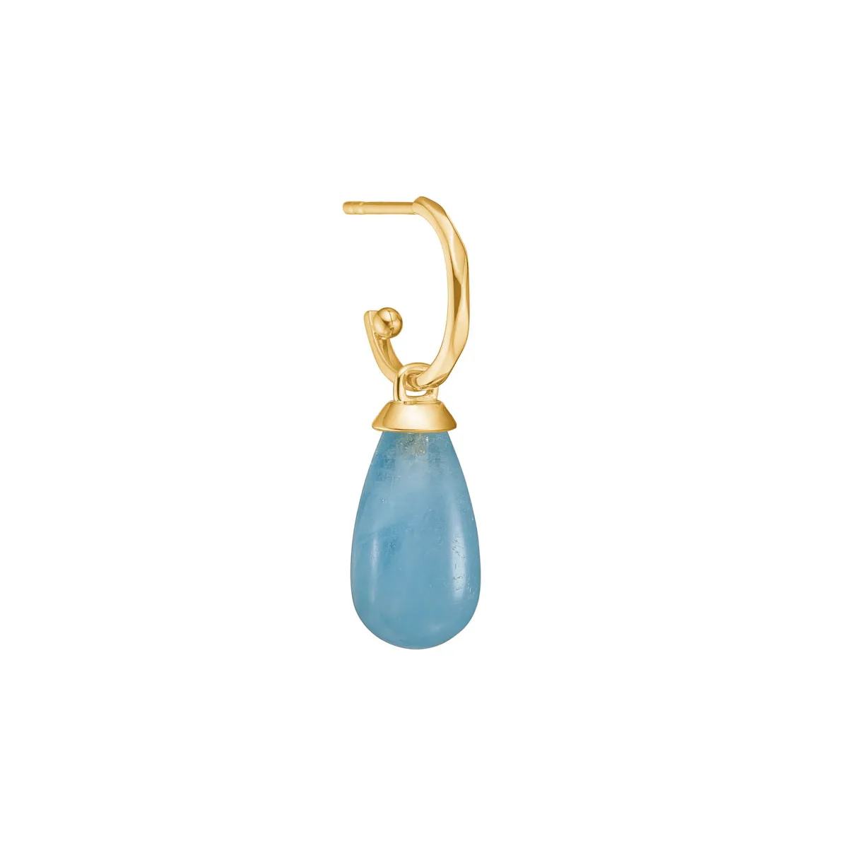 Carré 10-Karat charm med Akvamarin TLH 4404
