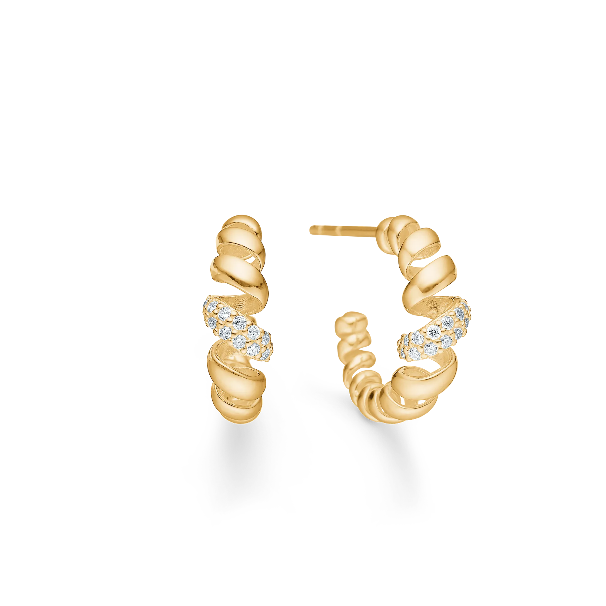 Mads Z Swirl Øreringe 14kt. 1511159