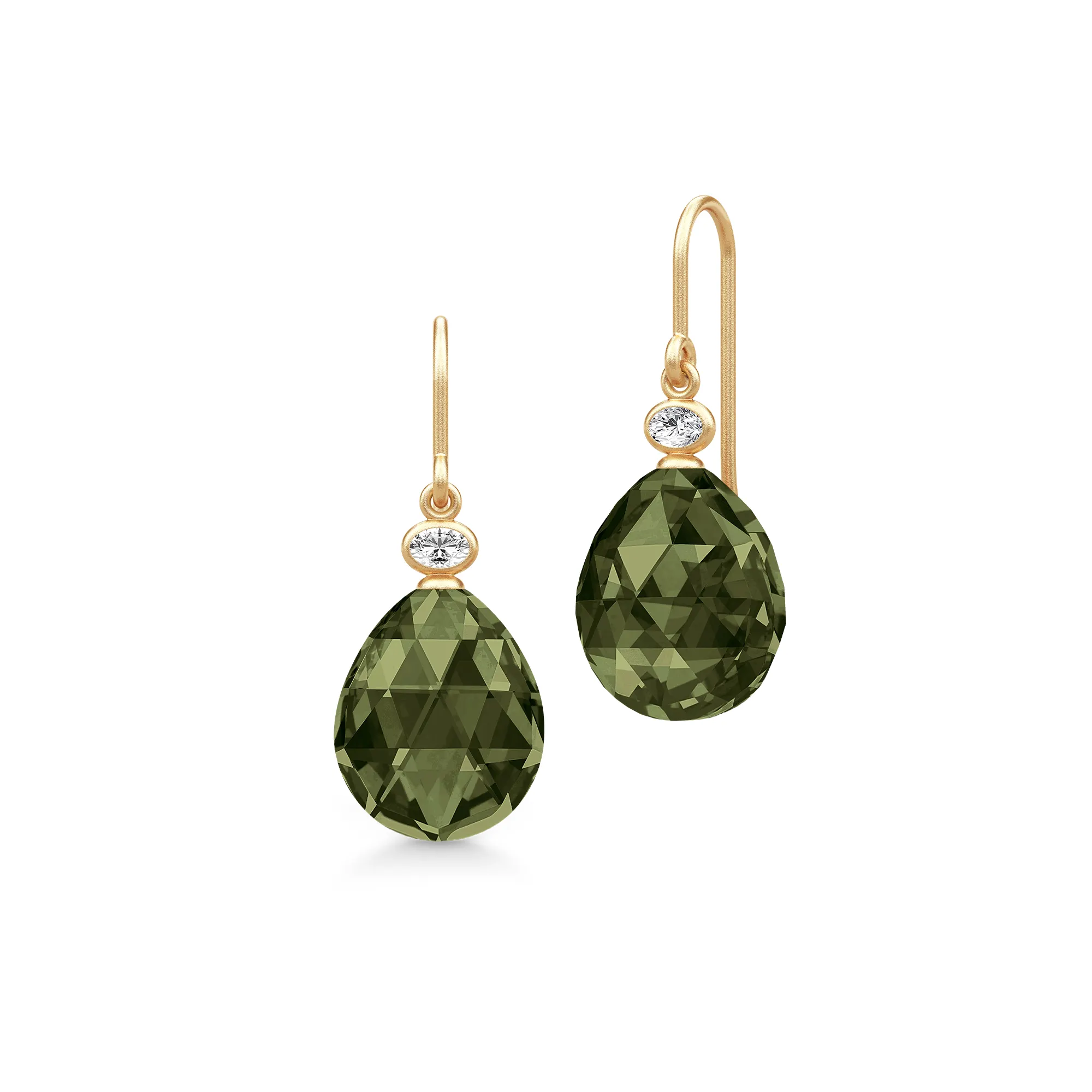 Julie Sandlau Ofelia Øreringe Olive Green HKS780GDOLCRCZ