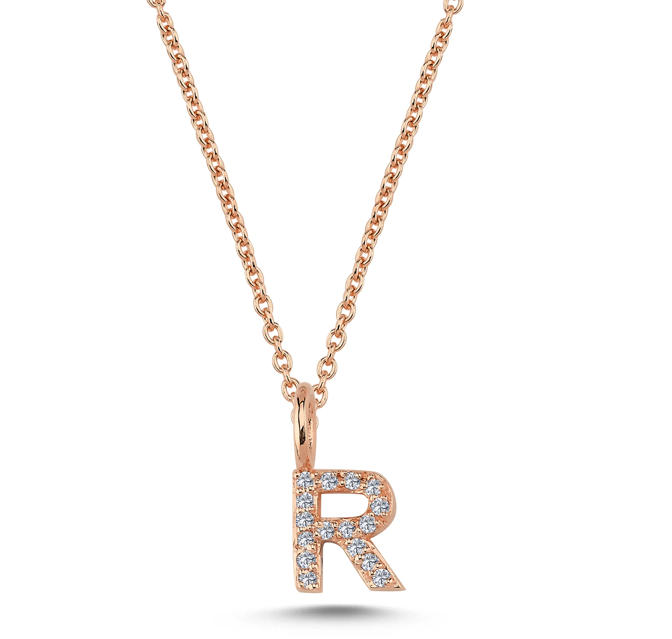 Nuran Bogstav vedhæng &quot;R&quot; med pavé V2201-R 0080