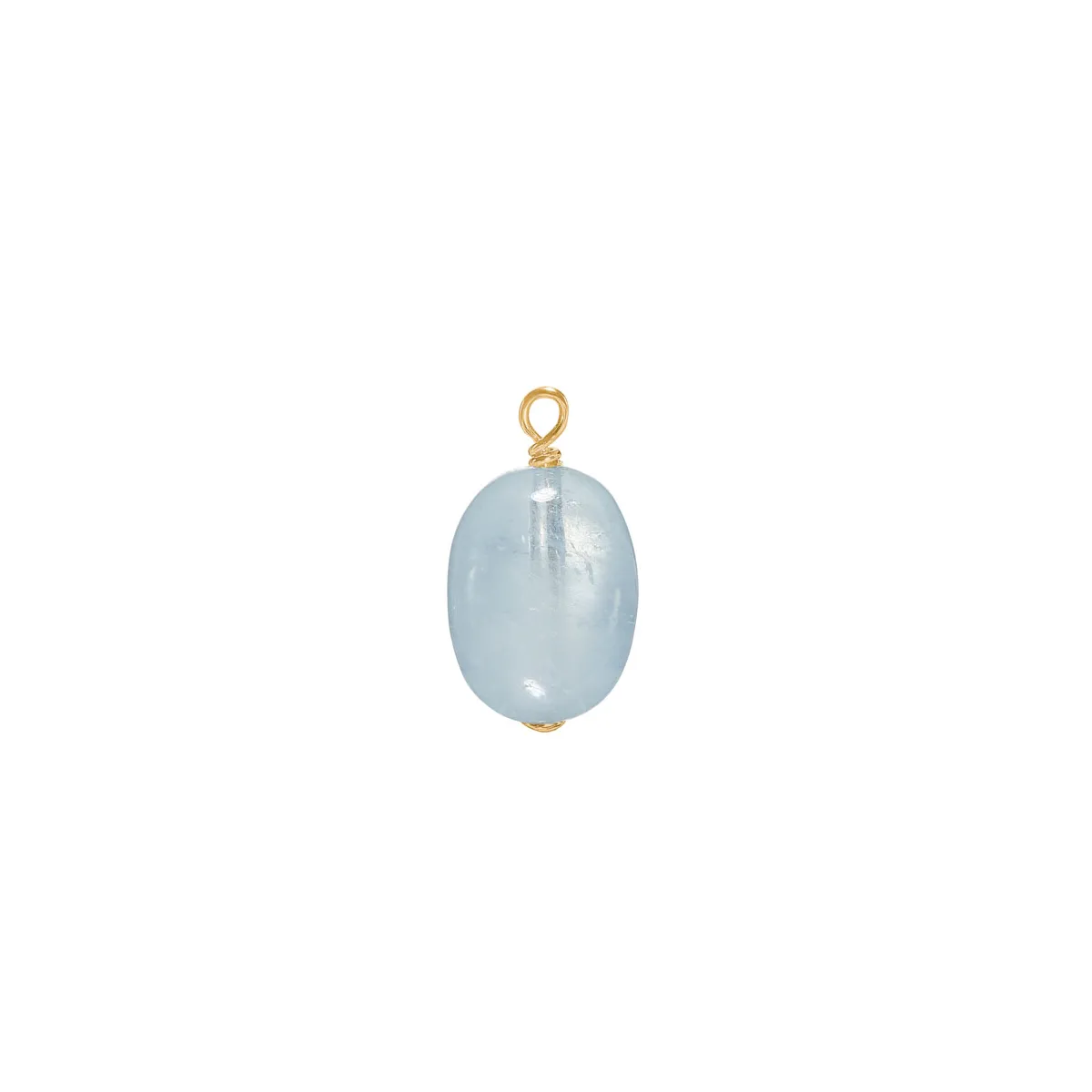 Carré 10-Karat charm med Akvamarin TLH 4147 AQ 1pc.