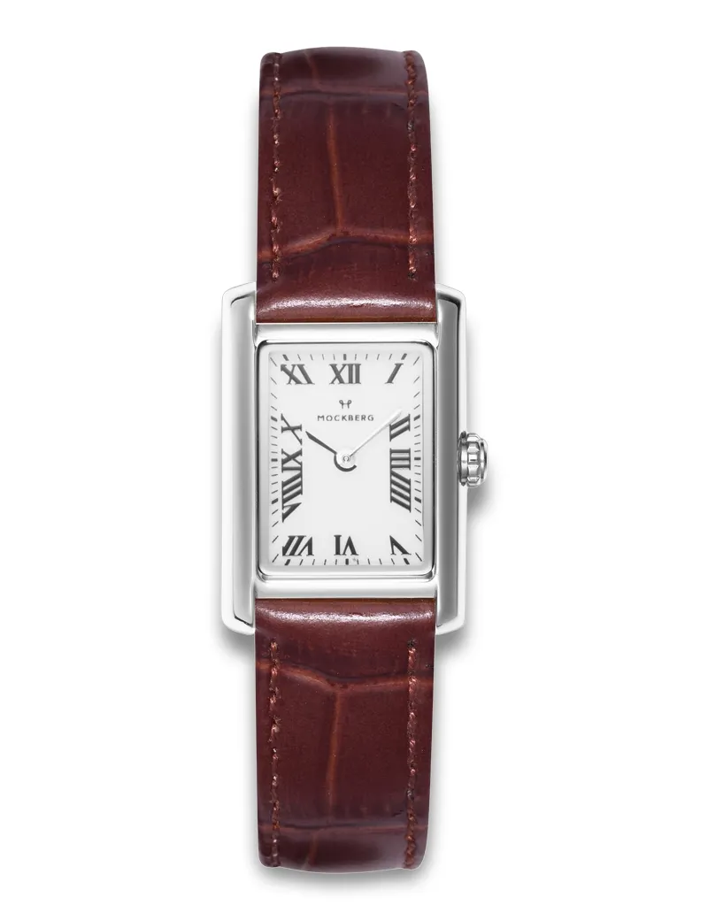 Mockberg Timeless Brown Leather Silver MB0248