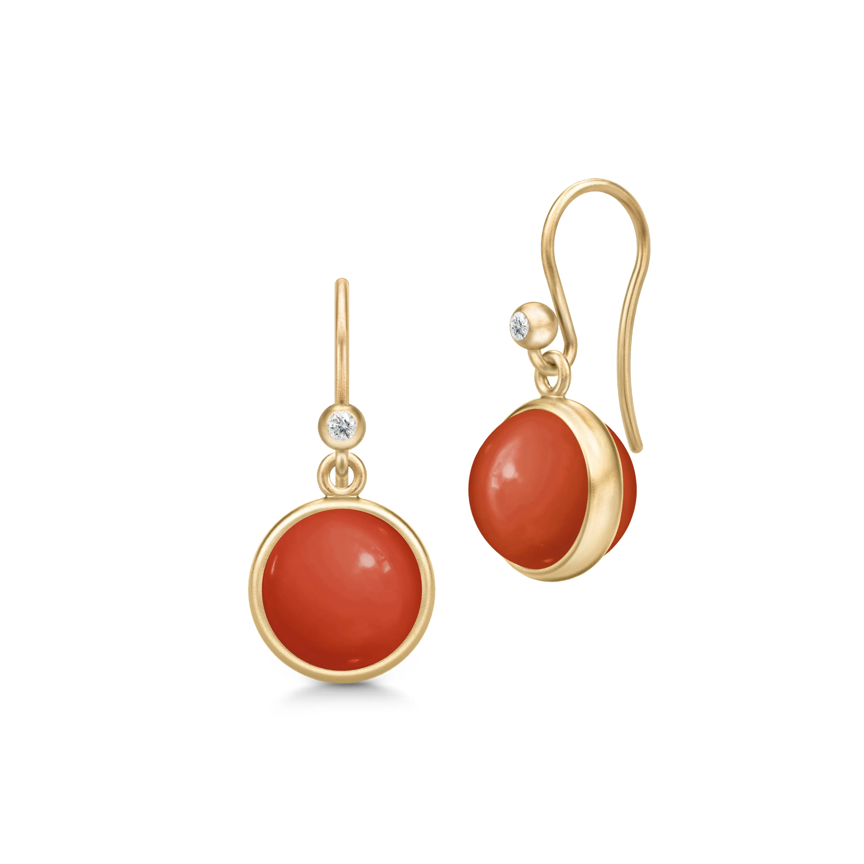 Julie Sandlau Prime Ørering Red Coral Crystal HKS181GDRECOCRCZ