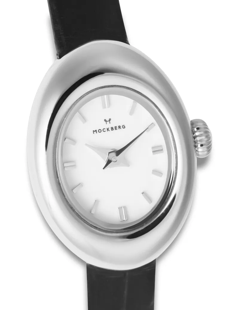 Mockberg Belle Oval Petite Leather Steel MB1413