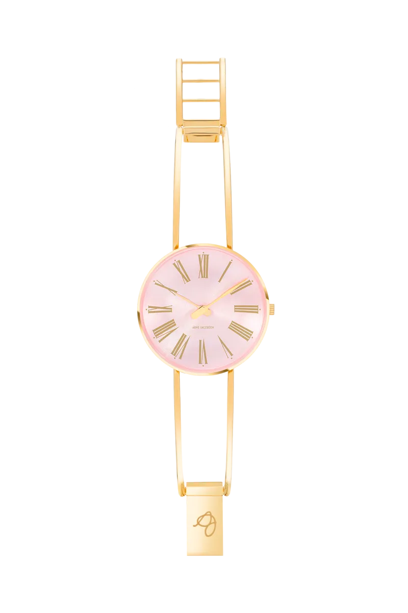 Arne Jacobsen Roman Bangle Orchid Pink Forgyldt 53316-1619