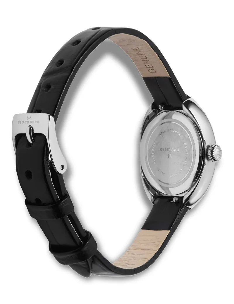 Mockberg Belle Oval Leather Steel MB1415