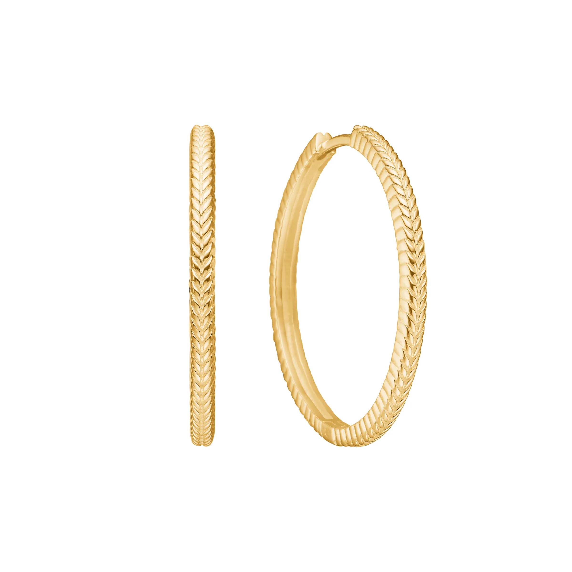Carré Sølv Forgyldt hoops 3cm FH 4400