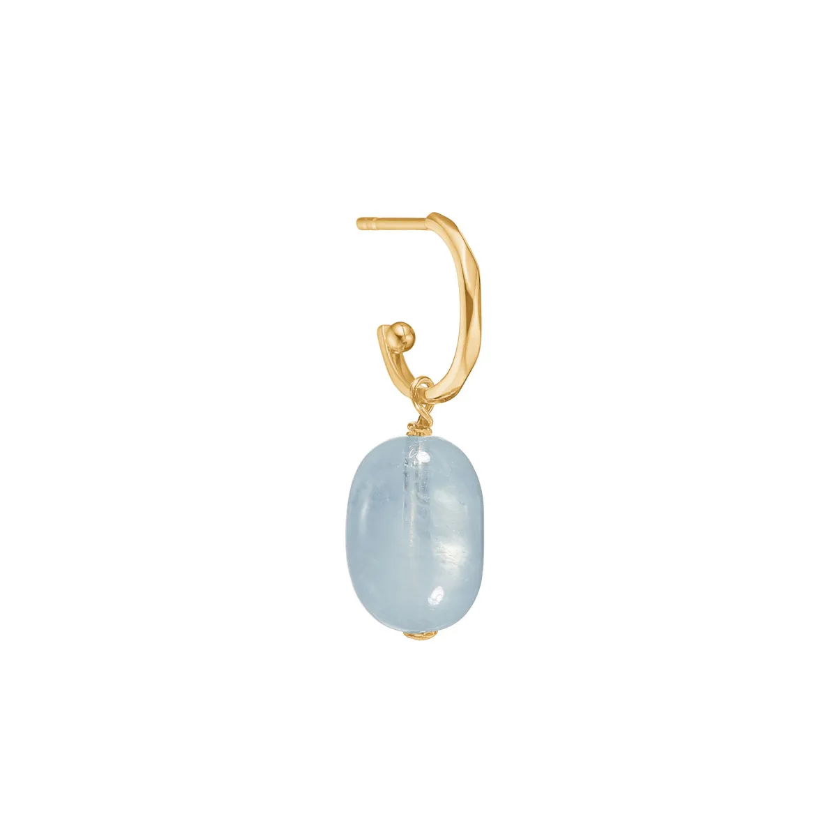 Carré 10-Karat charm med Akvamarin TLH 4147 AQ 1pc.