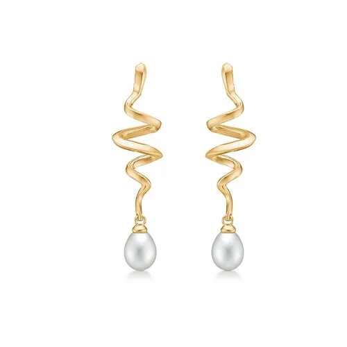 Mads Z Swirl W. Pearl øreringe 1513086