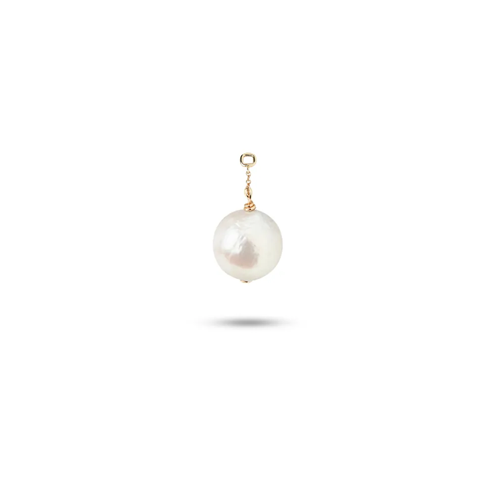 Carré 10-Karat charm med barok Perle TLH 4138 BI 1pc.