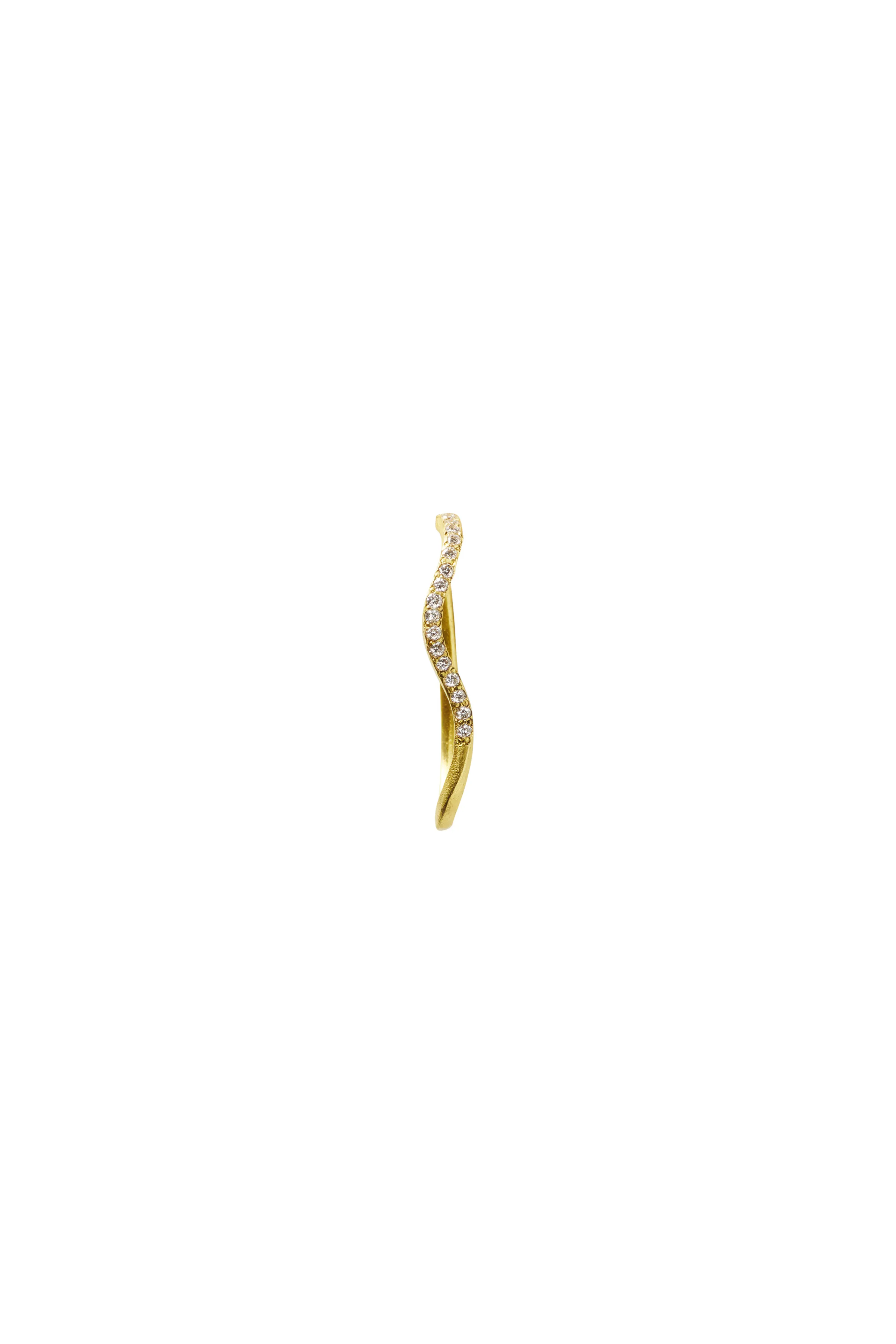 ELHANATI Wavy Diamond Hoop Medium ELH/HP/20016