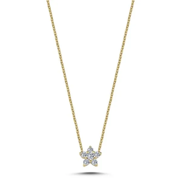 Nuran Stella Halskæde m. 0,21 ct. Stor V2441 021