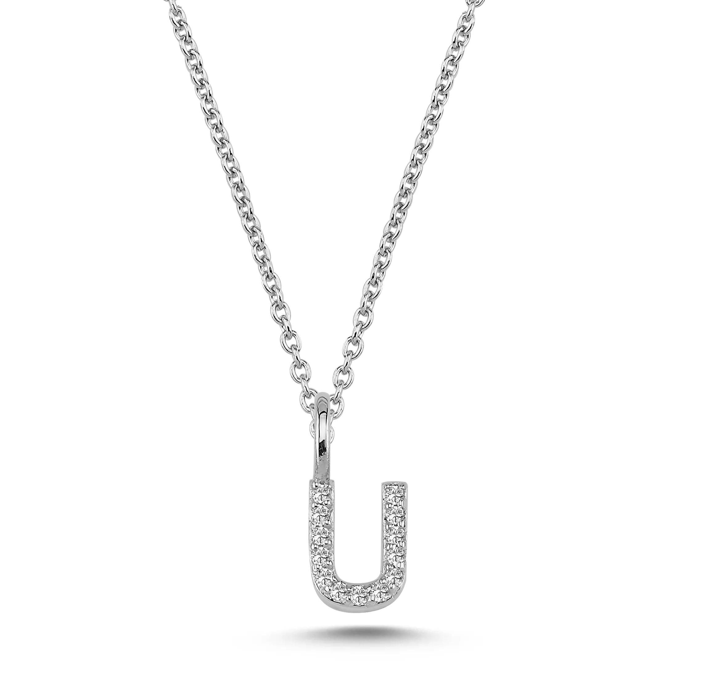 Nuran Bogstav vedhæng &quot;U&quot; med pavé V2201-U 0065