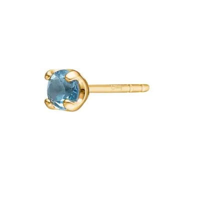 Carré 10-Karat ørestik med London blue topas TB 4109 LBT 1pc.