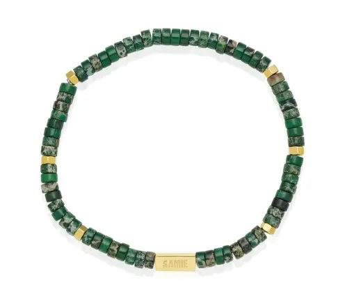 SAMIE armbånd med grønne perler x3013gsgreen