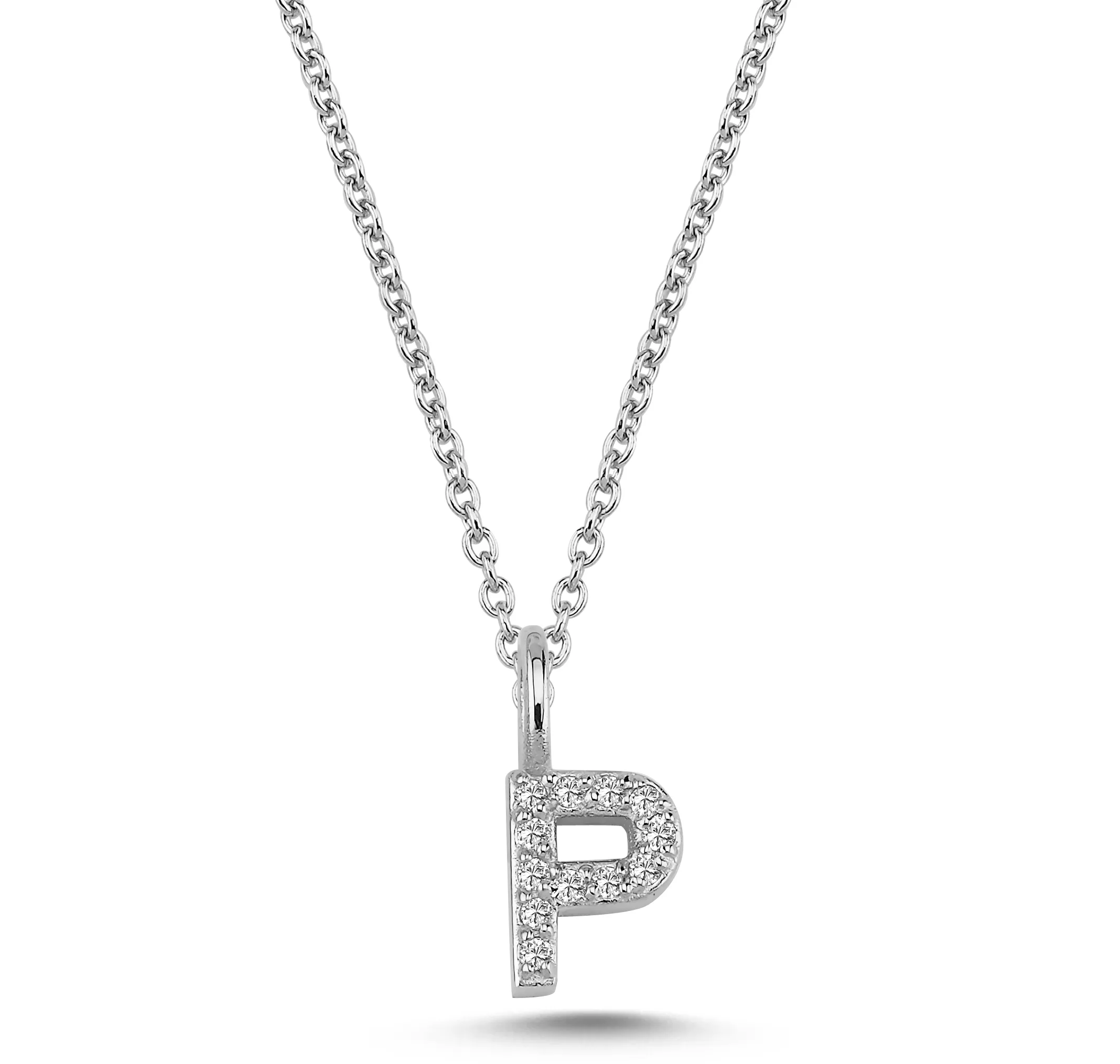 Nuran Bogstav vedhæng &quot;P&quot; med pavé V2201-P 0060