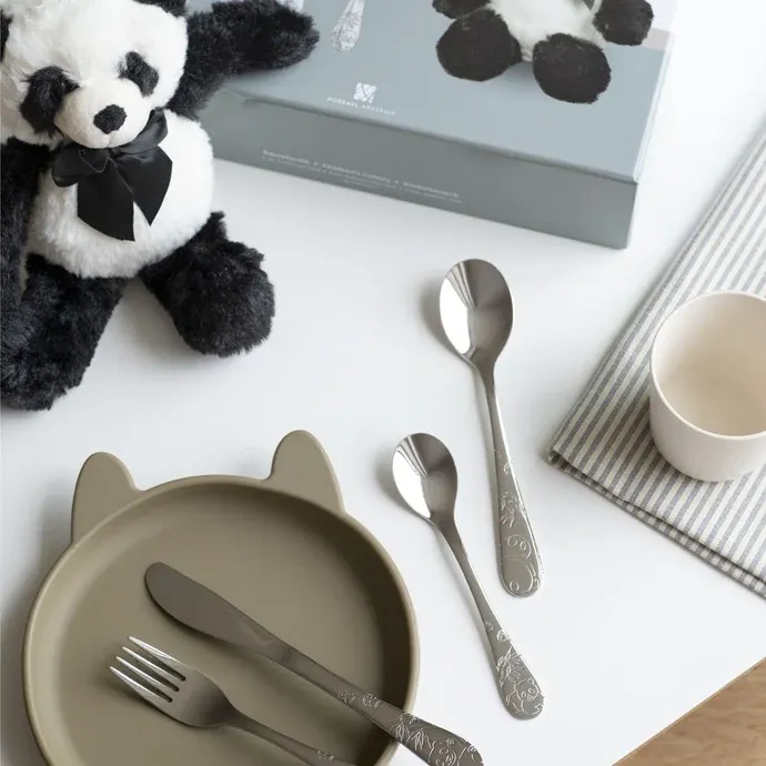 Nordahl Andersen Rustfrit Stål Bestik m. Panda Inkl. Bamse 93002527001