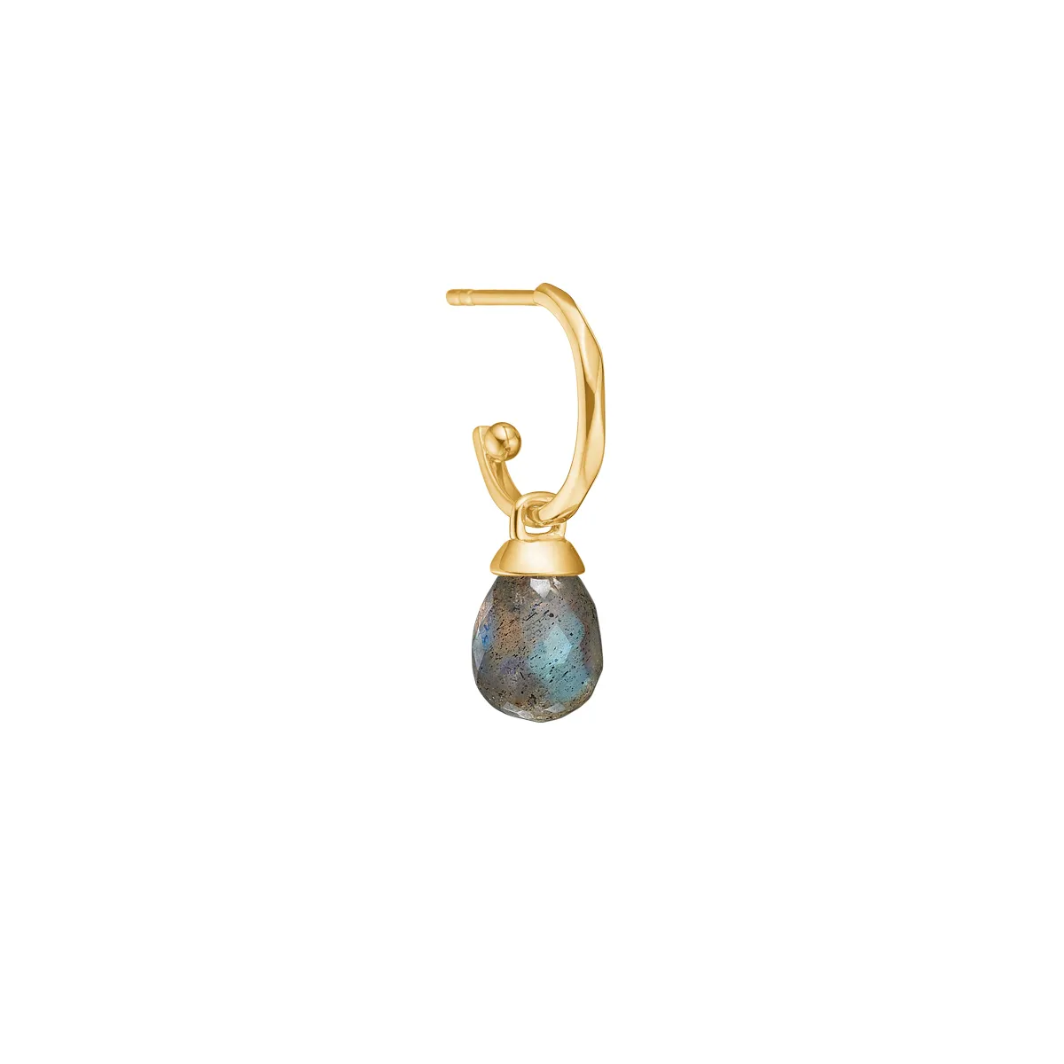Carré 10-Karat charm med Labradorit TLH 4357 LB 1pc.