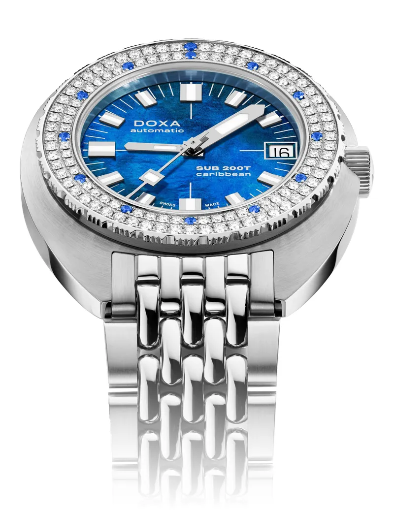 DOXA Sub 200T Diamonds Caribbean 804.10D.201.10