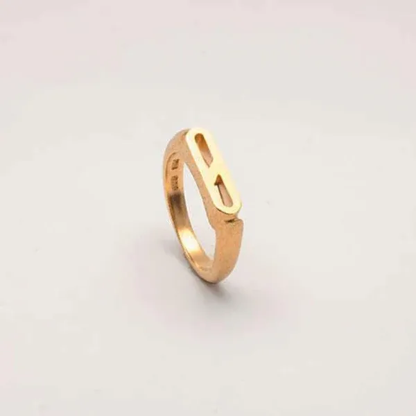 Heiring Initials Ring Ø Forgyldt 52-4-28FG