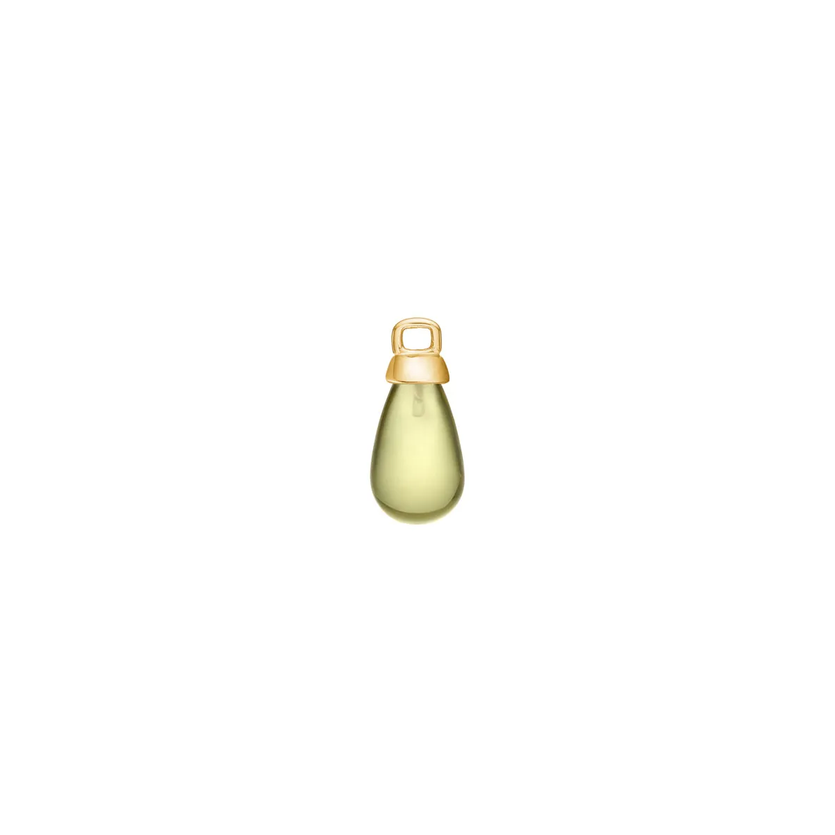 Carré 10-Karat charm med Lemon Kvarts TLH 4394 LQ 1pc.