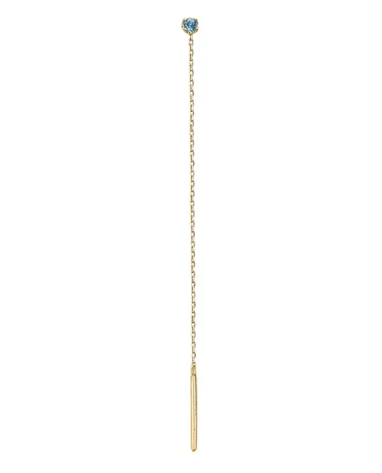 Carré 10-Karat ørestik med London Blue Topas og kæde TS 4278 LBT 1pc.