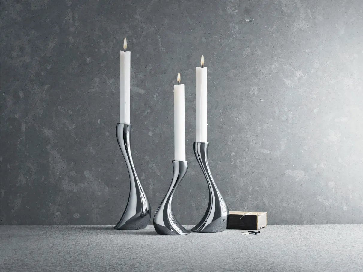 Georg Jensen Cobra Lysestager, Sæt af 3 stk - 3586624