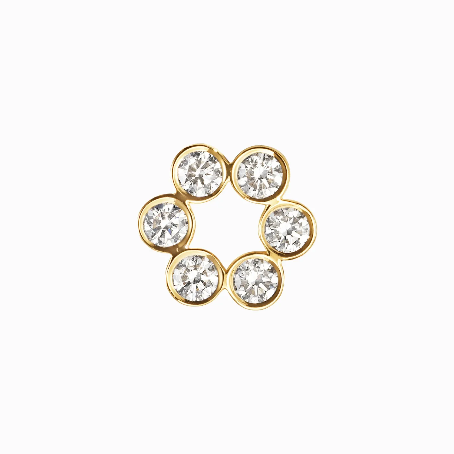 Sophie Bille Brahe Petite Luna Diamant Ørering EA25_ROUNDST_WH