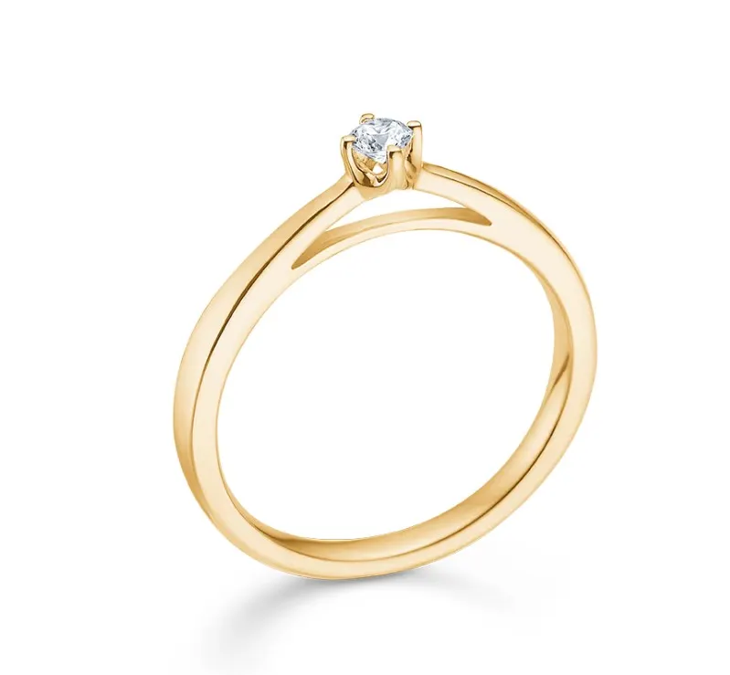Mads Z CROWN ring 14 kt. rødguld m. 0,09 ct diamant 1541609