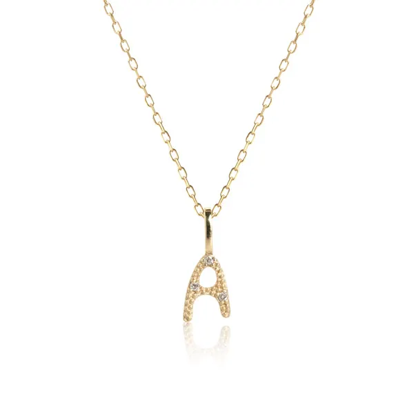 Carré 10-Karat Bogstav Vedhæng m. Champagne Diamant TL 2926