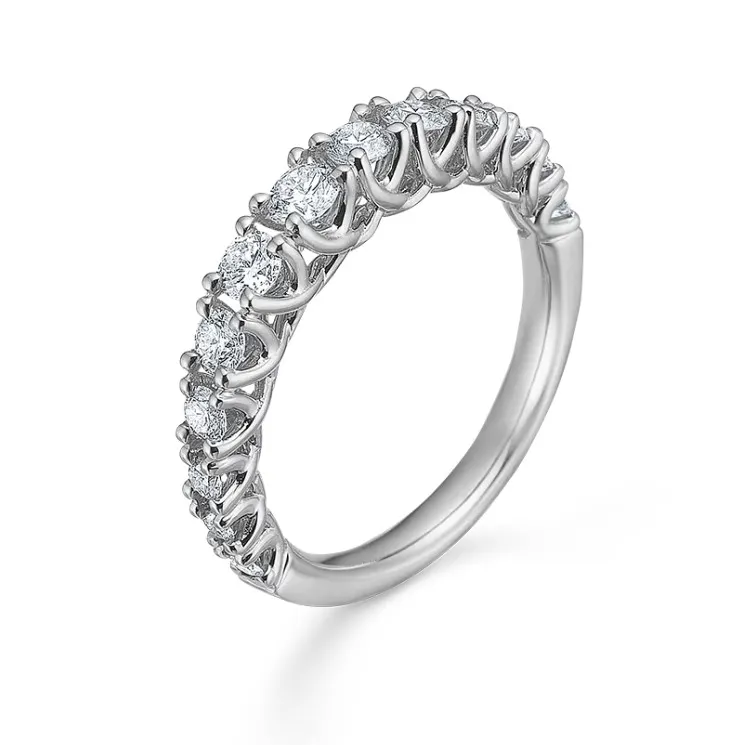 Mads Z CROWN Princess Ring 14 kt. hvidguld m. 0,75 ct diamant 1641975
