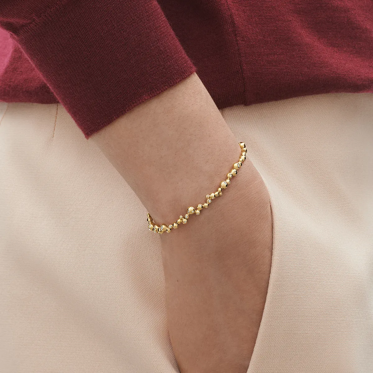 Georg Jensen Moonlight Grapes Armbånd guld 20001419