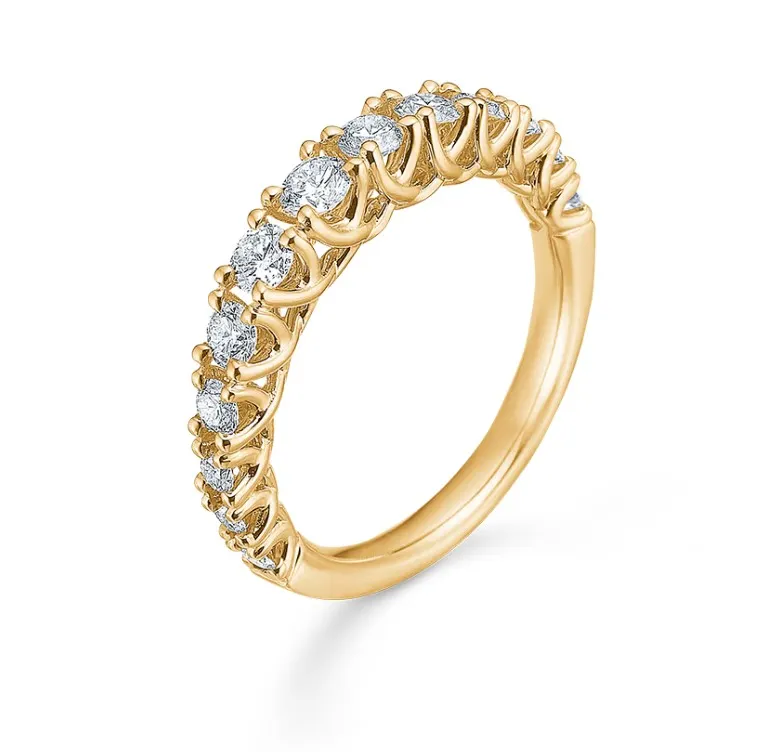Mads Z Crown Princess Ring 14 kt. rødguld m. 0,75 ct diamant 1541975