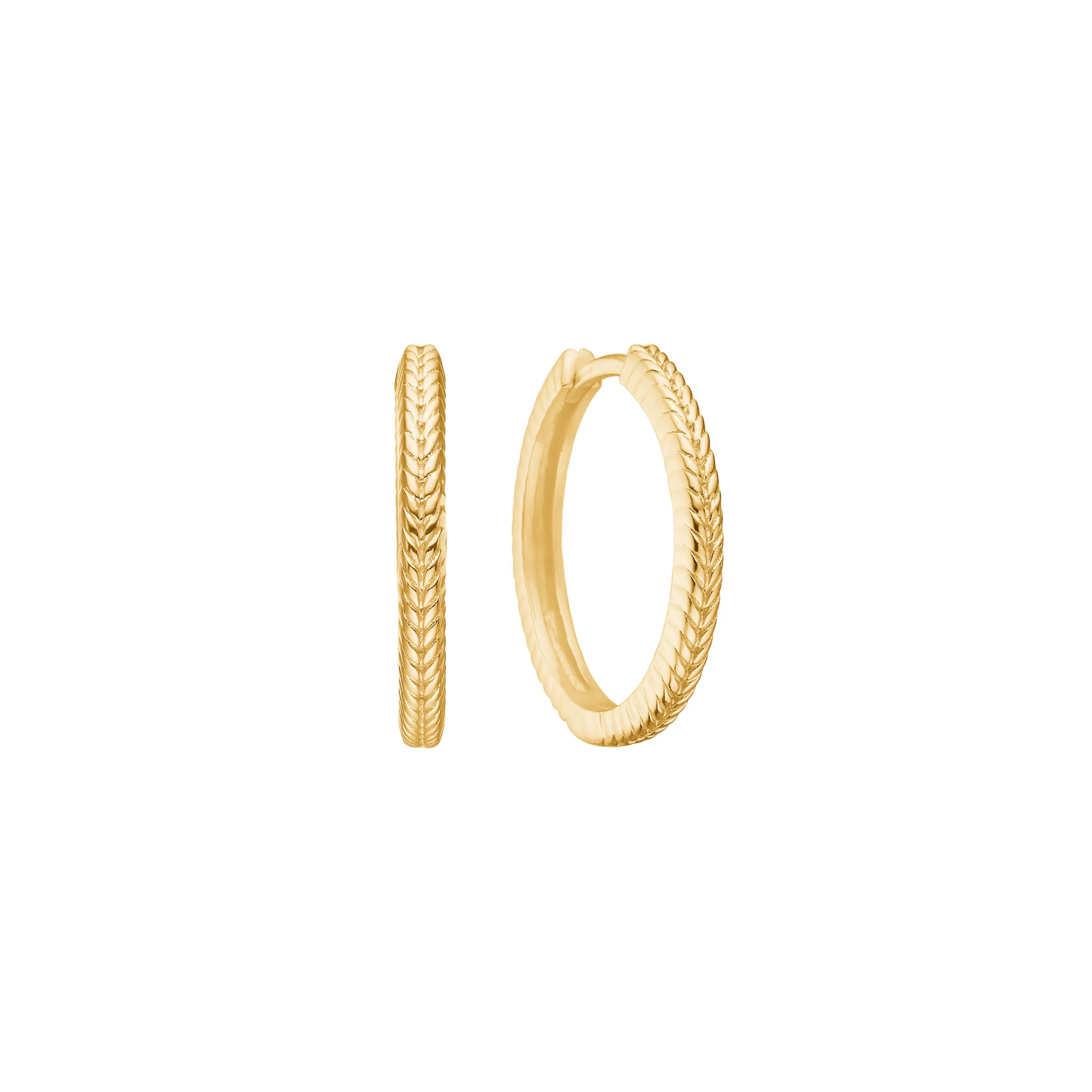 Carré Sølv Forgyldt hoops 2cm FH 4400 2cm