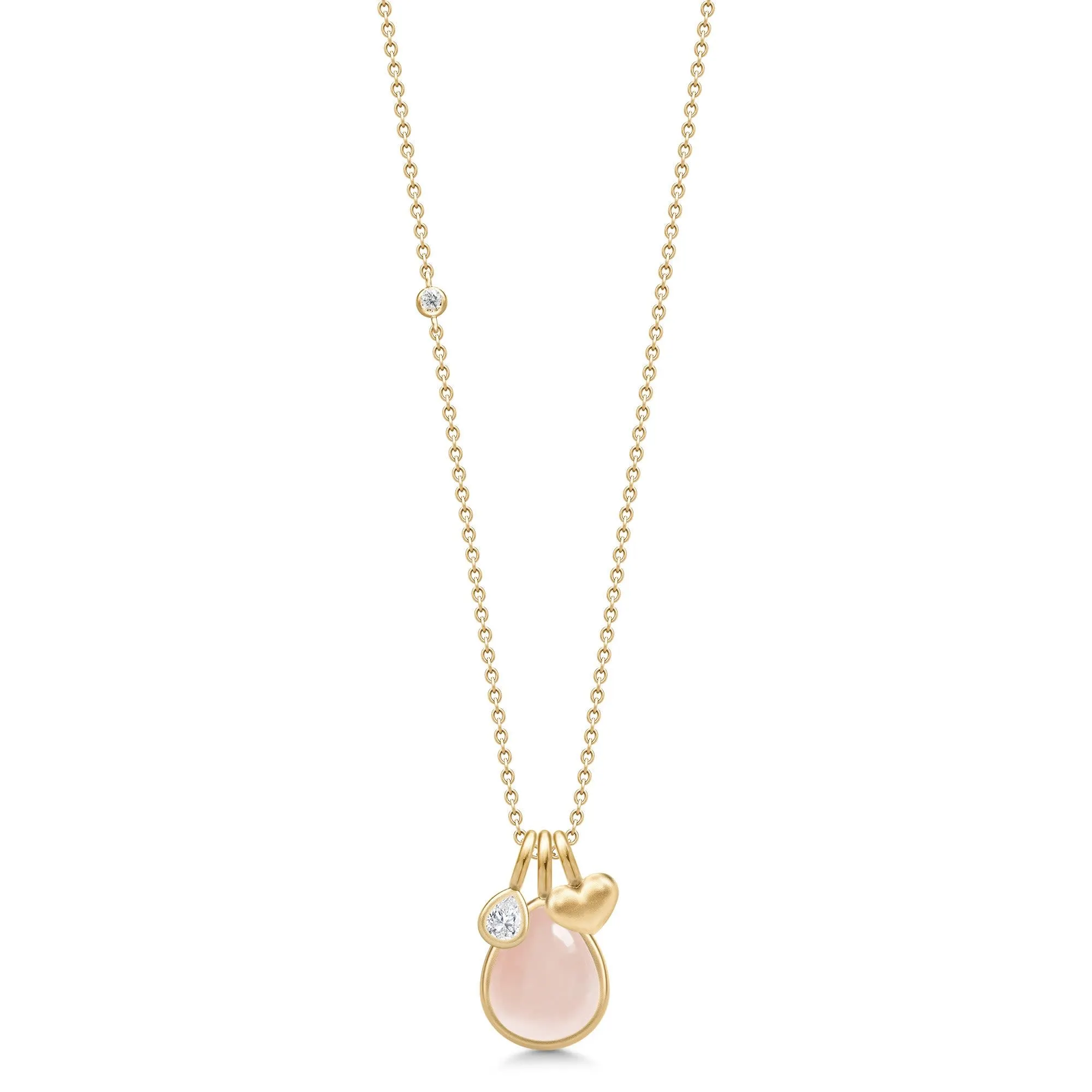 Julie Sandlau Paloma Vedhæng Milky Rose Forgyldt PD309GDMLROCR