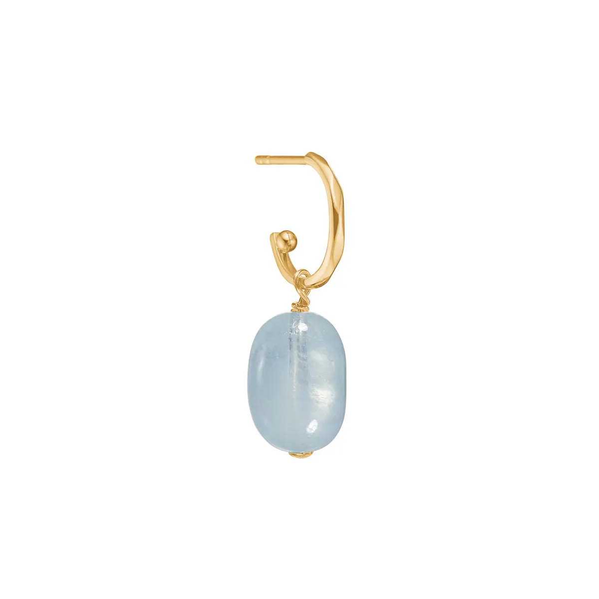Carré 10-Karat charm med Akvamarin TLH 4147 AQ 1pc.