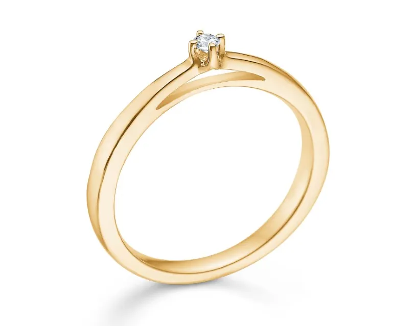 Mads Z CROWN ring 14 kt. rødguld m. 0,04 ct diamant 1541604