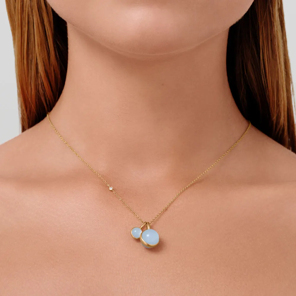 Julie Sandlau Little Prime Vedhæng Milky Aqua PD374GDMLAQCR