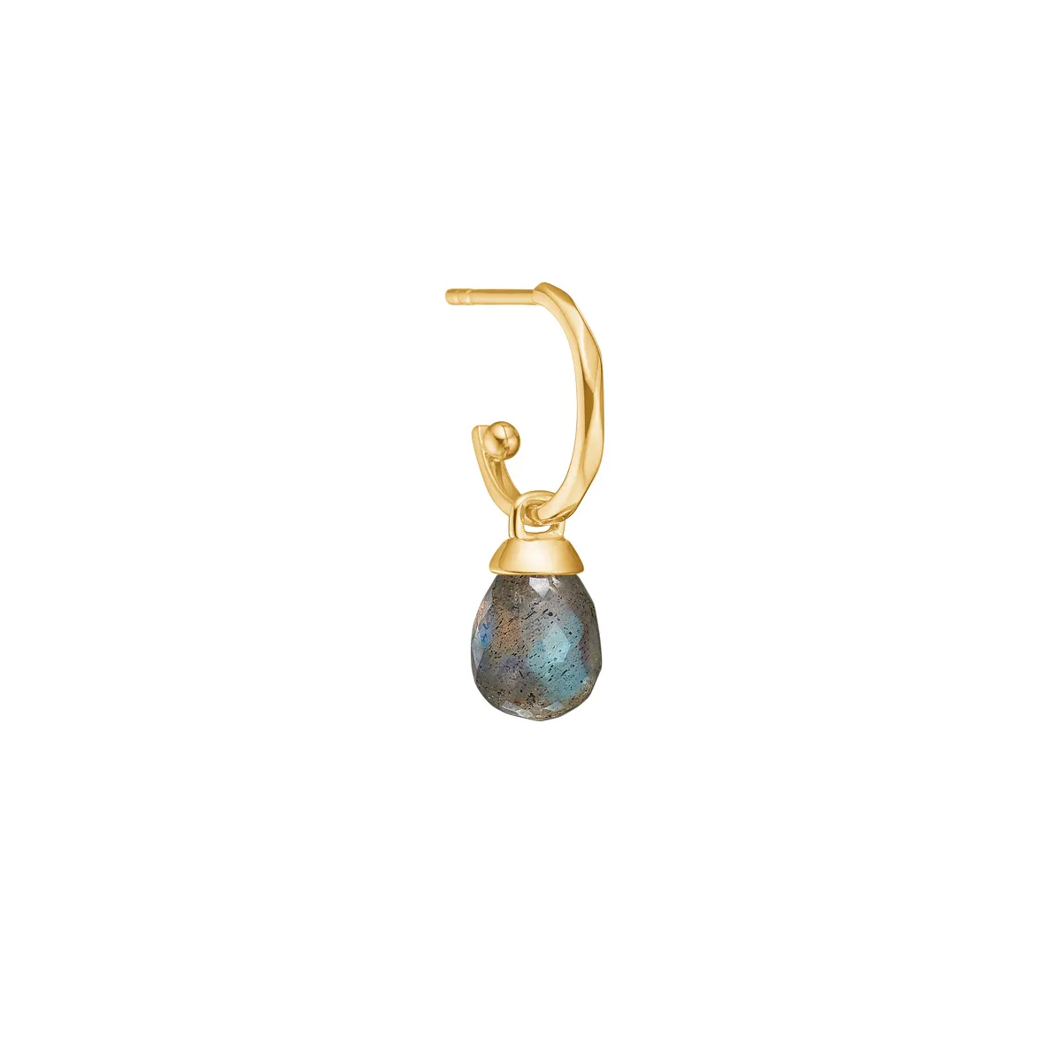Carré 10-Karat charm med Labradorit TLH 4357 LB