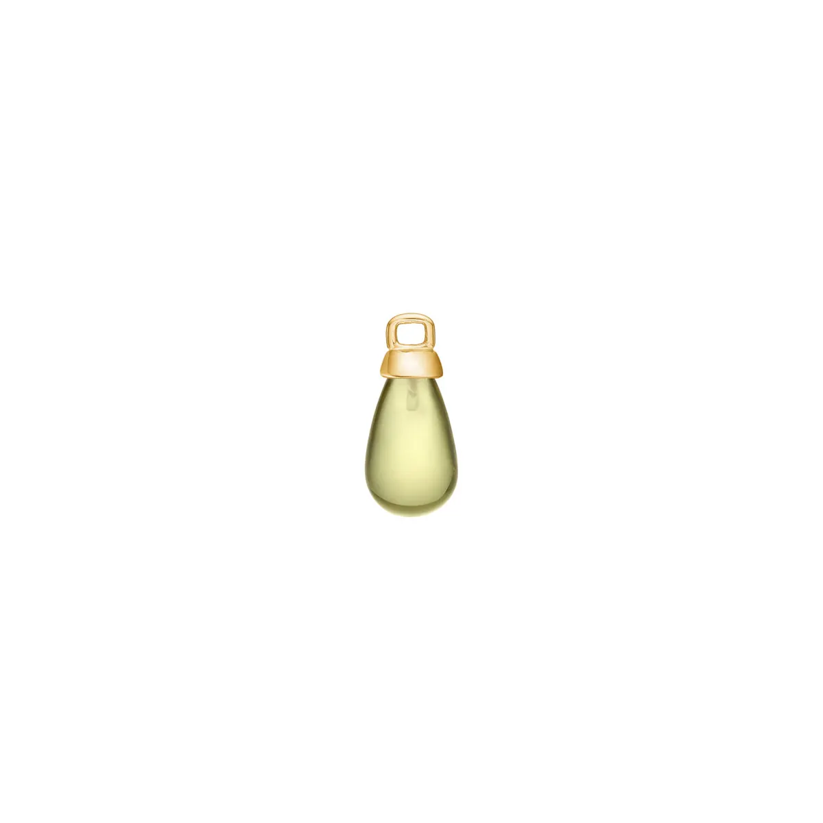 Carré 10-Karat charm med Lemon Kvarts TLH 4394 LQ 1pc.